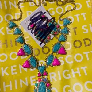 NWT Kendra Scott Statement Havana Necklace FIESTA 2025